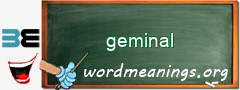 WordMeaning blackboard for geminal
